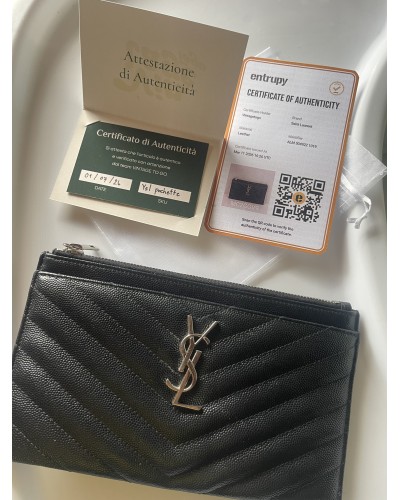 Ysl Pochette caviar nera