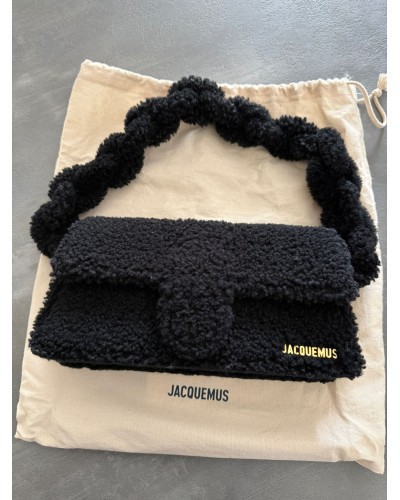 Jacquemus Le Bambidou nera – Borsa a spalla in pelliccia sintetica