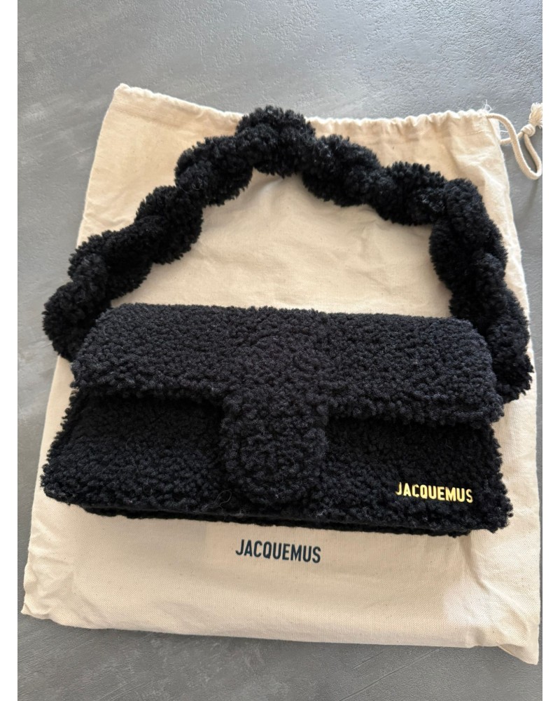 Jacquemus Le Bambidou nera – Borsa a spalla in pelliccia sintetica